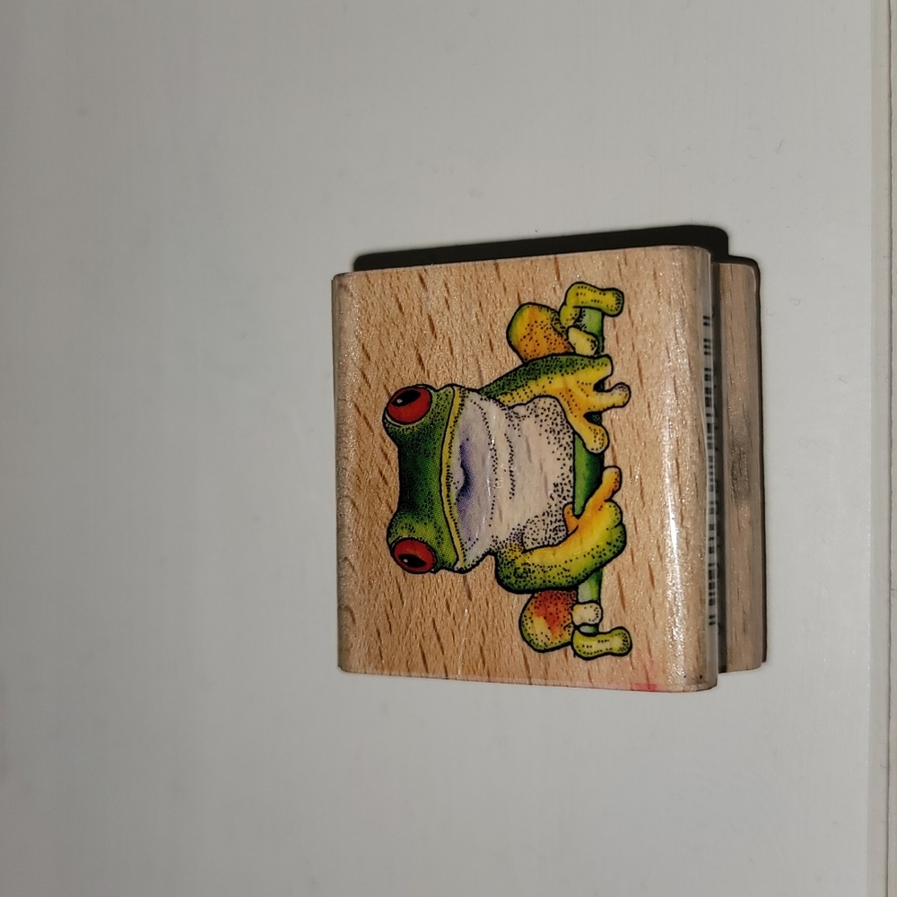 Inkadinkado Frog Wooden Rubber Stamp